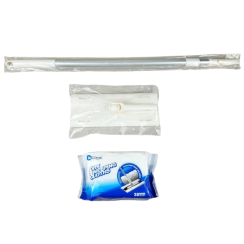 一次性拖地布 | 地板擦地寵物毛拖布 | 拖把替換布 - 1升級款拖把+1藍色包裝拖布(30片裝）