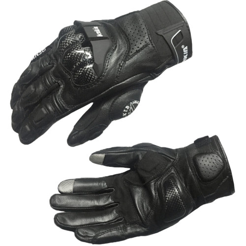 BENKIA HDF-GK118 電單車真皮手套 | 騎乘防護手套 | 耐磨防風 - 黑色 - M碼