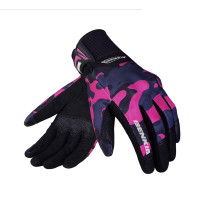 BENKIA HDF-GK-W191 女款電單車手套 | 騎乘防護手套 - 迷彩粉 - 2XL碼