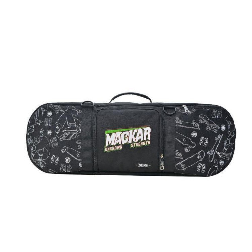 Mackar 多功能滑板包 | 超大容量 | 可手提可斜背 | 滑板收納包 - 黑色
