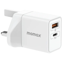 Momax ONEPLUG 25W 雙輸出快速充電器 - 白色 | PD25W | QC3.0 | 香港行貨