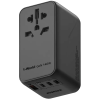 Momax 1-World 140W 4-插口 + AC旅行充電插座(內附140W USB-C充電線) - 黑色 | 內置JP/US、AU、EU、UK插座 | 香港行貨