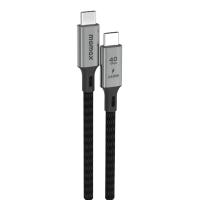 Momax  Elite 240W USB-C USB4 40Gbps 1M 全功能傳輸充電線 (DC31D) - 黑色 | PD 3.1 | 編織紋 | 香港行貨