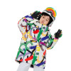 Oddivski 兒童加厚防風滑雪服 | 滑雪上衣外套 - 字母款 140cm