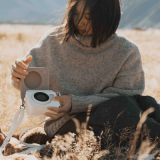 Rubyoung RY.Spin 氛圍小圓屏藍芽音箱 - 橙色 | 智能藍芽音響 | 圓屏視覺享受 | 高質量音樂體驗 | 氛圍製造器 | 香港行貨