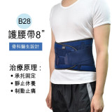 MEDEX B28 - Back Support Blue/w Plastic Stays (8 inch) 護腰帶 - S碼 | 腰部壓力減輕 | 適合日常佩戴 | 幫助腰背康復 | 塑身護理結合 | 香港行貨