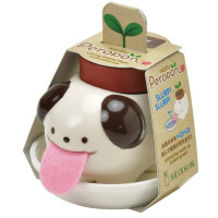 SEISHIN GD-64501 Peropon 自動吸水小盆栽 - 小狗(四葉草) | 家居辦公室盆栽 | 室內種植