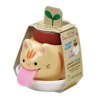 SEISHIN GD-94903 Peropon 貓家族舌頭系列 - 茶色貓 / 薄荷 | 家居辦公室盆栽 | 室內種植