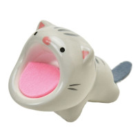 SEISHIN GD-96402 貪吃大口貓貓系列 - 銀色虎班貓(羅勒) | 家居辦公室盆栽 | 室內種植