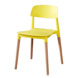 現代簡約塑料餐椅 - 黃色 | 家用簡約休閒凳 | 北歐設計餐椅