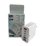 KTG 韓國KC-637 37W 6位PDQC快速充電器插頭 |USB-Ax3+USB-Cx3