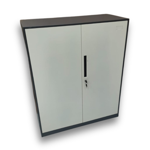 簡約落地文件柜 - 1090高鐵門| 對開玻璃門矮櫃 | 辦公室資料文件儲物櫃