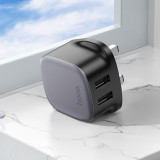 HOCO CS31B瑞聚雙口充電組 - Type-C 套裝 | 支援快充充電(英規) | 旅遊充電組 | 安全充電保護