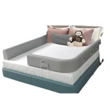 兒童安全通用軟包床圍欄 - 騎士樂園（內建定型管） - 長度1米 | 寶寶防摔防護欄 | 嬰兒床邊床圍防摔 | 防護欄防墜落 | 易裝拆設計