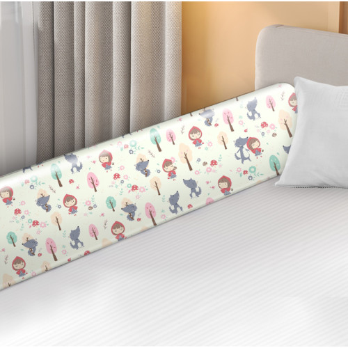 兒童安全通用軟包床圍欄 - 小紅帽 （內建定型管）- 長度1.5米 | 寶寶防摔防護欄 | 嬰兒床邊床圍防摔 | 防護欄防墜落 | 易裝拆設計