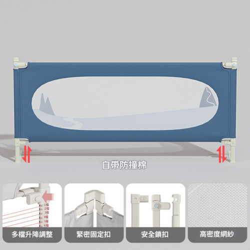 MLOONG 床圍床護欄 - 夜空 - 1.8米（圓視窗） | 兒童擋板圍欄 | 擋板防墜設計 | 簡易安裝 | 嬰兒兒童防護