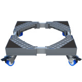 洗衣機底座支架 - 灰色升級款 - 單管4雙輪（有煞車） | 洗衣機支撐架 | 家電增高架 | 防潮防蟲設計 | 移動滑輪配置 | 減震防護設計