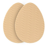 高跟鞋鞋底防滑貼 - 杏色（圓頭） | 前掌消音耐磨防滑墊 | 水紋自黏減震鞋底保護貼 | 行走消音效果 | 減震緩衝功能