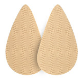 高跟鞋鞋底防滑貼 - 杏色（尖頭） | 前掌消音耐磨防滑墊 | 水紋自黏減震鞋底保護貼 | 行走消音效果 | 減震緩衝功能