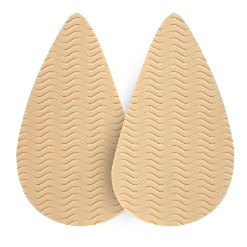 高跟鞋鞋底防滑貼 - 杏色（尖頭） | 前掌消音耐磨防滑墊 | 水紋自黏減震鞋底保護貼 | 行走消音效果 | 減震緩衝功能