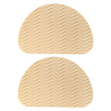 高跟鞋鞋底防滑貼 - 杏色（月牙形） | 前掌消音耐磨防滑墊 | 水紋自黏減震鞋底保護貼 | 行走消音效果 | 減震緩衝功能