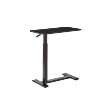 床邊氣動升降桌 - 黑色 | 可移動床邊沙發底小方桌 | 氣動升降機制