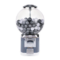 小型扭蛋機 - 銀底銀蓋+灰色機身 | 盲盒咖啡膠囊收納機 | 派對扭蛋玩具機