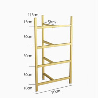 多層 半圓平衡球收納架 - 四層 - 金色 | 瑜珈球健身置物架 | 多層空間利用 | 健身器材收納 | 穩定支撐結構 | 易於組裝