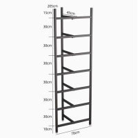 多層 半圓平衡球收納架 - 七層 - 黑色 | 瑜珈球健身置物架 | 多層空間利用 | 健身器材收納 | 穩定支撐結構 | 易於組裝