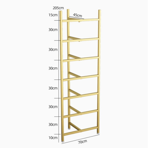 多層 半圓平衡球收納架 - 七層 - 金色 | 瑜珈球健身置物架 | 多層空間利用 | 健身器材收納 | 穩定支撐結構 | 易於組裝