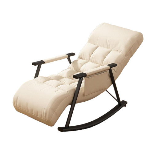 北歐風格休閒躺椅 - 米白色 | 柔和搖擺功能 | 室內外皆宜使用 | 放鬆休憩選擇 | 現代簡約 | 高品質生活標配