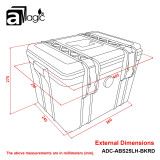 aMagic 25升防潮盒帶濕度錶 (ADC-ABS25L-BK) | 密封防潮膠箱 | 攝影器材收納箱