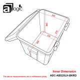 aMagic 25升防潮盒帶濕度錶 (ADC-ABS25L-BK) | 密封防潮膠箱 | 攝影器材收納箱