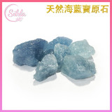 Sikla 天然海藍寶水晶原石100克 | 玫瑰粉晶 | 淨化消磁天然能量石 (SL-RAW-100G-AQU)