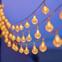 LED防水氛圍燈串 - 透亮水晶球 -  （6米40燈-USB款） | 節日裝飾星星燈 | 聖誕裝飾燈 | 戶外帳篷露營燈帶 | 露營裝備 | 創造溫馨氛圍