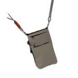 日系工裝風手機袋 - 灰色 | 斜背式手機包 |多口袋設計 | 安全保護個人財物