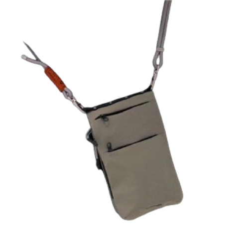 日系工裝風手機袋 - 灰色 | 斜背式手機包 |多口袋設計 | 安全保護個人財物