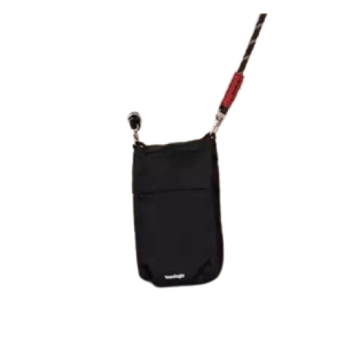 日系工裝風手機袋 - 黑色 | 斜背式手機包 |多口袋設計 | 安全保護個人財物