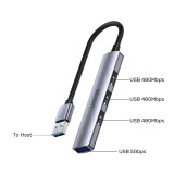 UNITEK H1208A - 4合1 USB 3.2 Gen 1 Hub集線器 - USB-A | 高速傳輸 | 通用相容性 | 纖薄設計 | 即插即用 | 香港行貨