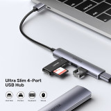 UNITEK H1208A - 4合1 USB 3.2 Gen 1 Hub集線器 - USB-A | 高速傳輸 | 通用相容性 | 纖薄設計 | 即插即用 | 香港行貨