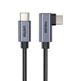 UNITEK C14123BK USB Type-C PD100W USB-C 90度轉角接頭快充線 - 5M | 100W快速充電 | E-marker晶片 | 480Mbps數據傳輸 | 香港行貨