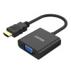 UNITEK Y-6333 HDMI 轉 VGA 轉接器 | 高效能數字轉換晶片 | 3.5mm音訊輸出 | 1080P UXGA解析度 | 相容多系統 | 香港行貨