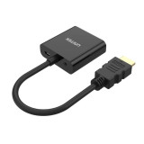 UNITEK Y-6333 HDMI 轉 VGA 轉接器 | 高效能數字轉換晶片 | 3.5mm音訊輸出 | 1080P UXGA解析度 | 相容多系統 | 香港行貨