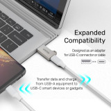 UNITEK A1034NI - USB-A(M) to USB-C(F) 轉換頭 | 5Gbps 9V2A | SuperSpeed | QC3.0 | 磨砂鋅金屬設計 | 香港行貨