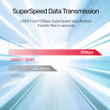 UNITEK A1034NI - USB-A(M) to USB-C(F) 轉換頭 | 5Gbps 9V2A | SuperSpeed | QC3.0 | 磨砂鋅金屬設計 | 香港行貨