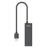 UNITEK Y-3089 4接口 USB Hub 集線器 | USB3.0高速傳輸 | 熱插拔 | 鋁合金材質 | LED 指示燈 | 香港行貨