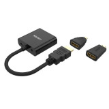 UNITEK Y-6355 - HDMI 轉 VGA 轉接器 | 適用於 Micro HDMI 及 Mini HDMI | 配備 3.5mm 音訊接口 | 香港行貨