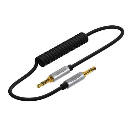 UNITEK Y-C926ABK 3.5mm AUX 立體聲音頻線 - 1M | 高傳真立體音效 | 純銅線芯 | 鍍金介面 | 階梯式插頭設計 | 香港行貨