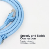 UNITEK Y-C809ABL - Cat.6 Ethernet 乙太網路線 - 1m | 250MHz 頻寬 | 1 Gigabit 資料傳輸 | UTP 非屏蔽雙絞線結構 | 高品質銅導體 | 十字骨架分隔線芯 | 香港行貨