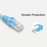 UNITEK Y-C809ABL - Cat.6 Ethernet 乙太網路線 - 1m | 250MHz 頻寬 | 1 Gigabit 資料傳輸 | UTP 非屏蔽雙絞線結構 | 高品質銅導體 | 十字骨架分隔線芯 | 香港行貨